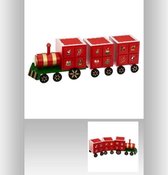 FEERIC LIGHTS & CHRISTMAS Adventskalender met houten trein - L 48 cm