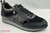 Helioform dames sneaker, H213 zwart, Maat 38