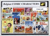 Belgische striphelden – Luxe postzegel pakket (A6 formaat) : collectie van verschillende postzegels van Belgische striphelden – kan als ansichtkaart in een A6 envelop - authentiek cadeau - kado - geschenk - kaart - strip - belgie - stripfiguren