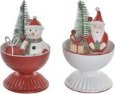 Decoratieve figuren DKD Home Decor Kerstmis Metaal (2 pcs) (9 x 9 x 13 cm)