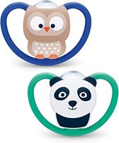 Siliconen fopspeen Nuk (6-18 Maanden) - Uil & Pandabeer