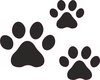 Hond - autoraamsticker - autosticker - 3 pootjes - hondenpoot - auto - hondenpootje - dier - sticker