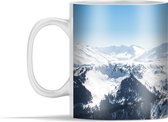 Mok - Besneeuwde bergtoppen in de Alpen - 350 ml - Beker