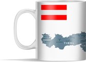 Mok - Grijze kaart van Oostenrijk - 350 ml - Beker