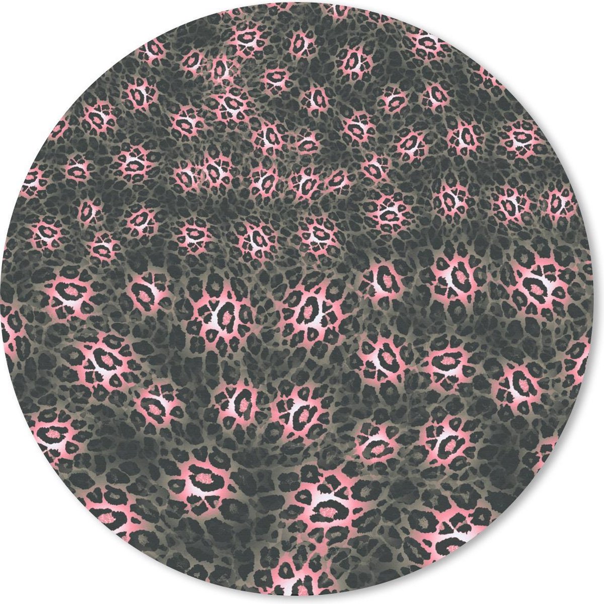 Muismat rond 50x50 cm - Mousepad Luipaard - Patronen - Dier - Ronde muismatten