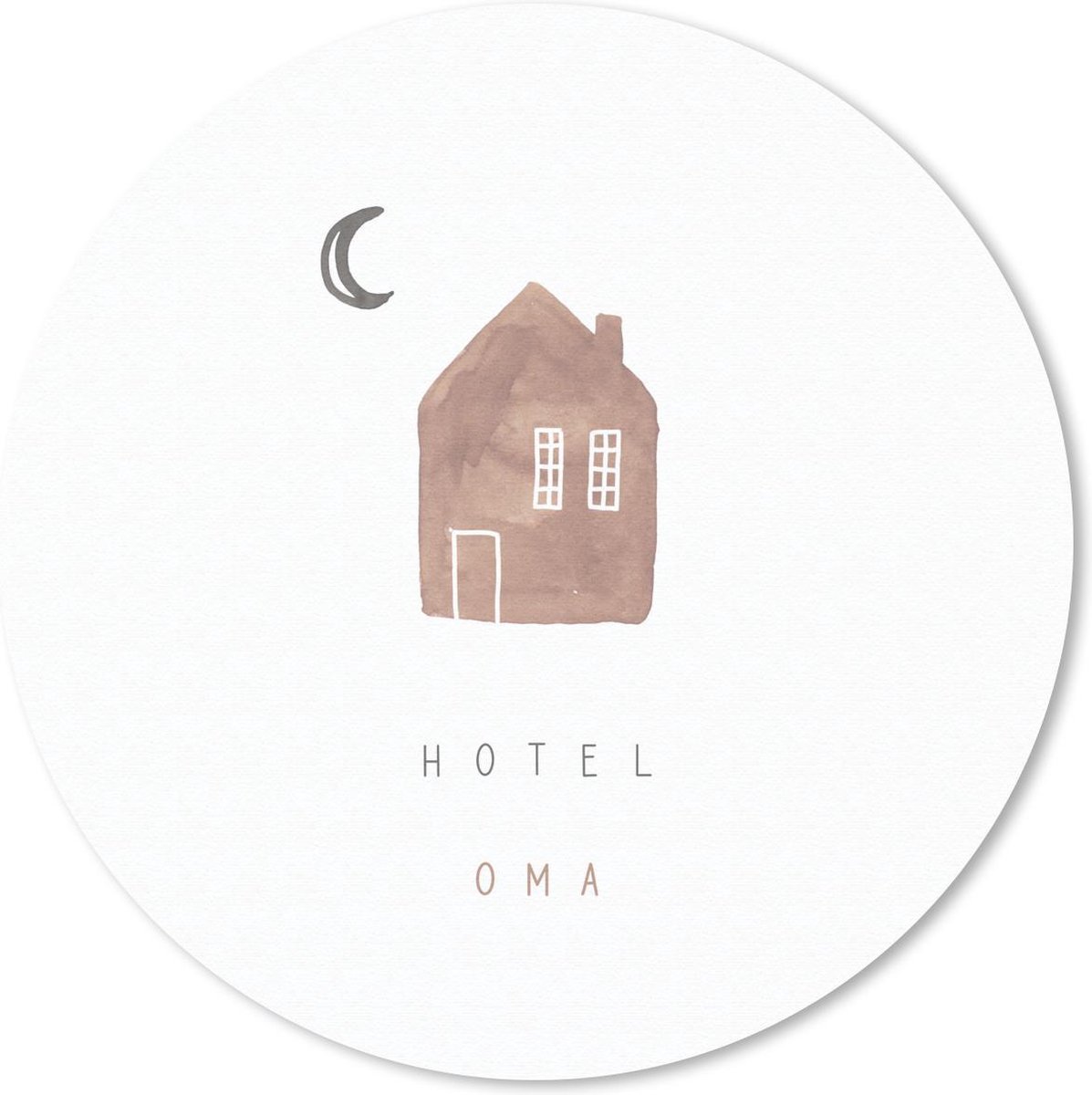 Muismat rond 40x40 cm - Mousepad Hotel oma - Quotes - Spreuken - Oma - Ronde muismatten