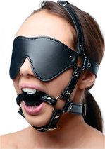 Harnais pour les yeux bandés et bâillon-boule