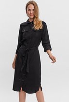 Vero Moda Jurk Vmsally Ls Long Dress Mix Ga Color 10250332 Black Denim Dames Maat - XS