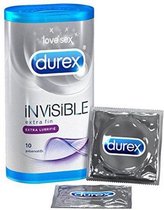 Onzichtbare Condooms Met Extra Glijmiddel 10 st Durex