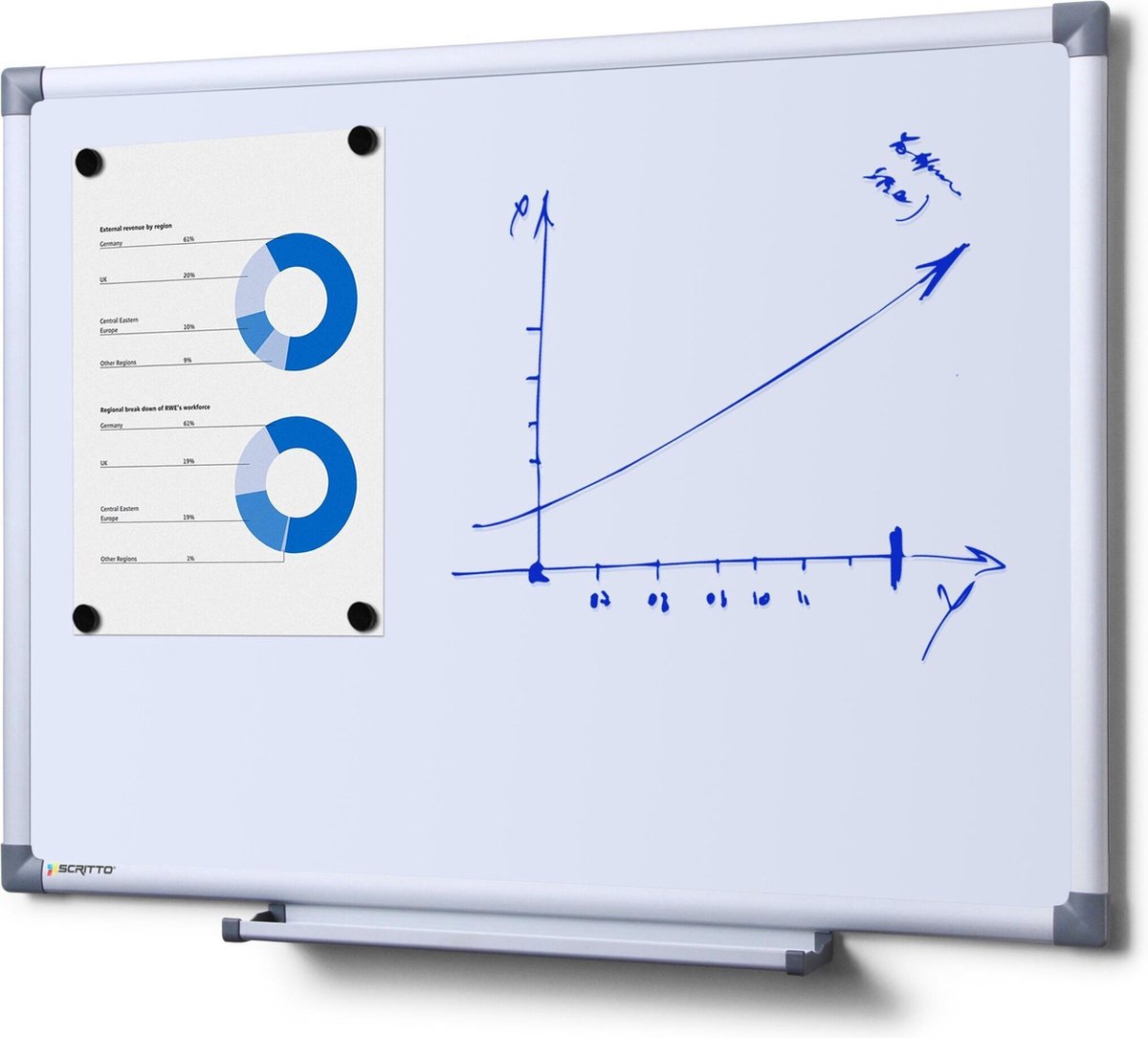 Scritto® Economy Whiteboard 60 X 45 cm - WBNECS60X45