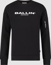 Ballin Amsterdam -  Heren Regular Fit   Sweater  - Zwart - Maat XS