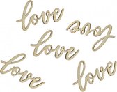 Wooden Houten confetti Love, 6 x 3 cm, 18 st. Huwelijk / Valentin