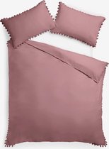Y-NOT - Pom Pom - Dekbedovertrek - Microvezel - Lits Jumeaux - 240x200/220 cm - Roze