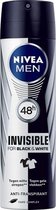 Deodorant Spray Men Black & White Invisible Nivea (200 ml)