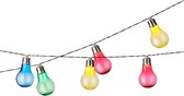 2x stuks solar tuinverlichting/feestverlichting gekleurd 4.5m - Partyverlichting Lichtsnoeren