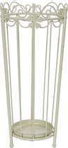 Parapluhouder/paraplu standaard wit met uitlekbakje 51 cm - Parapluhouders/paraplubakken - Paraplu uitlekbak