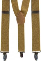 Brede lurex gouden verkleed bretels - Carnaval accessoires