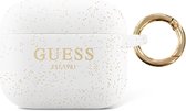 Guess Siliconen Glitter hoesje AirPods 3 - Wit