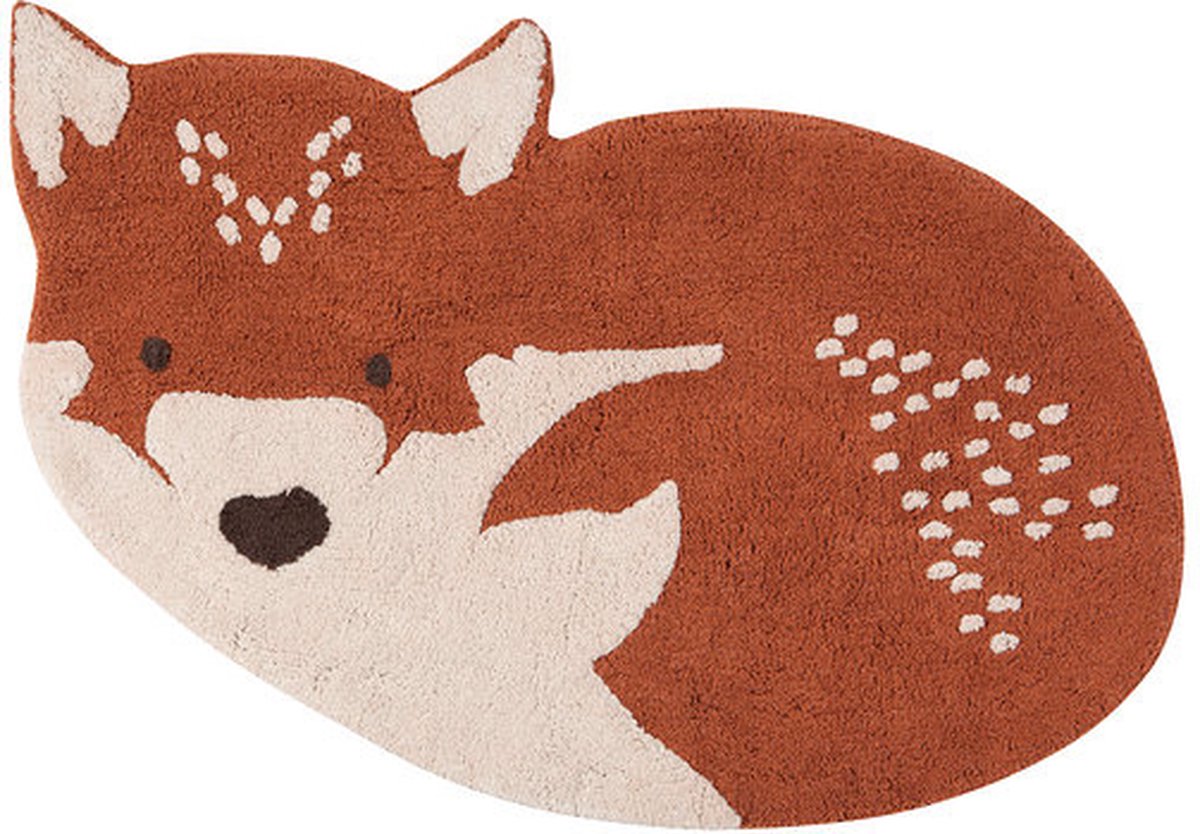Nattiot - Little Wolf Vloerkleed Kinderkamer & Babykamer - Tapijt 70 x 110 cm