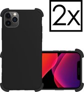 Hoes voor iPhone 11 Pro Hoesje Shock Proof Case Back Cover Hoes voor iPhone 11 Pro Hoes Shock - Zwart - 2x