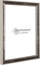 Fotolijst Klassiek Bruin Zilver - Fotomaat 24x30 -  Ontspiegeld Glas - Art.nr. 28-90
