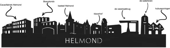 Debout Skyline Bois de Chêne Helmond - 40 cm - Décoration d'intérieur design - Décoration à poser