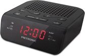 METRONIC Dual Alarm FM-klokradio met instelbare helderheid - zwart
