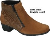 Solidus -Dames -  cognac/caramel - enkellaarzen - maat 38
