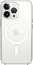 Dun TPU Transparant Hoesje geschikt voor Apple iPhone 13 Pro | Back Cover met Magneet | Geschikt voor Draadloos Opladen met Magnetische Ring | Compatibel met MagSafe | Doorzichtig | Ultra Dun