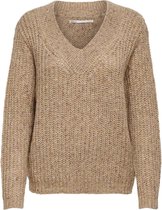 Only ONLBRITNEY V-NECK PULLOVER - Ginger Root Brown