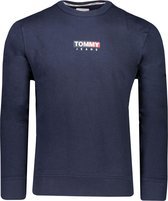 Tommy Hilfiger Sweater Blauw Normaal - Maat M - Heren - Herfst/Winter Collectie - Katoen