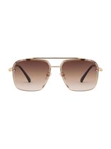 Square aviator sunglasses brown