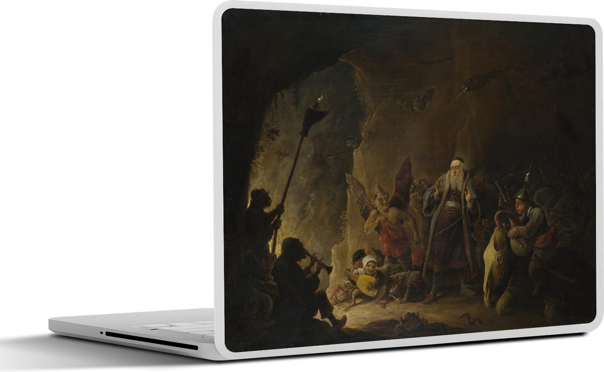 Laptop sticker - 12.3 inch - De rijke man wordt geleid naar de hel - schilderij van David Teniers