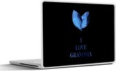 Laptop sticker - 12.3 inch - Spreuken - I love grandma - Quotes - Oma - 30x22cm - Laptopstickers - Laptop skin - Cover