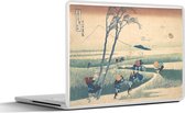 Laptop sticker - 13.3 inch - Ejiri in de Suruga provincie - schilderij van Katsushika Hokusai - 31x22,5cm - Laptopstickers - Laptop skin - Cover