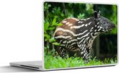 Laptop sticker - 15.6 inch - Jonge tapir in de jungle - 36x27,5cm - Laptopstickers - Laptop skin - Cover