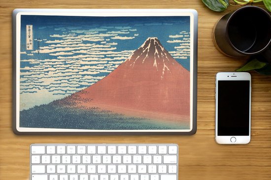 Sticker pour ordinateur portable - 15,6 pouces - Mont Fuji - peinture de Katsushika Hokusai