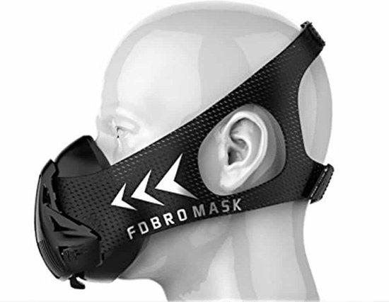 FDBRO Sportmasker - Hardloopmasker - Lovnix Zuurstofmasker - Zwart