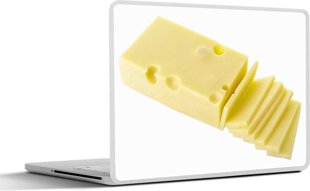 Afbeelding van product SleevesAndCases  Laptop sticker - 15.6 inch - In plakjes gesneden Zwitserse kaas