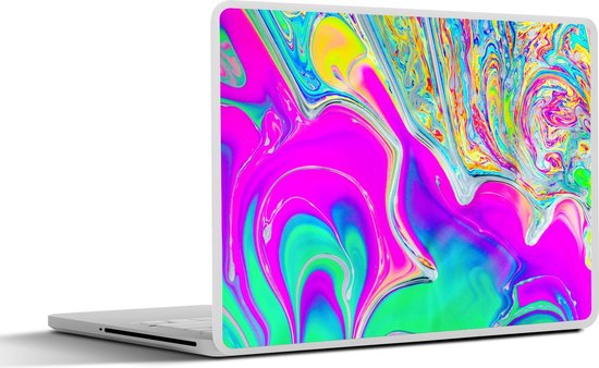Sticker pour ordinateur portable - 15,6 pouces - Art psychédélique avec des couleurs