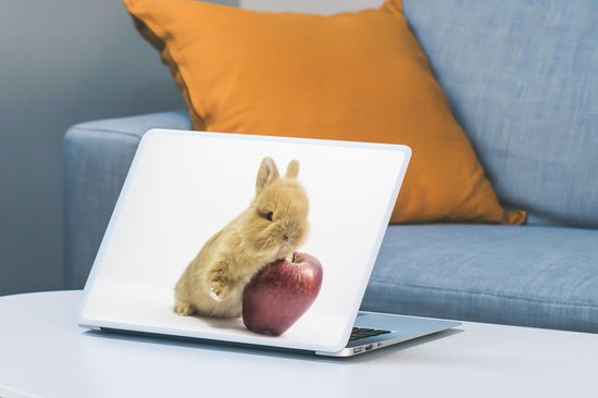 Sticker ordinateur portable - 14 pouces - Lapin - Bébé - Pomme