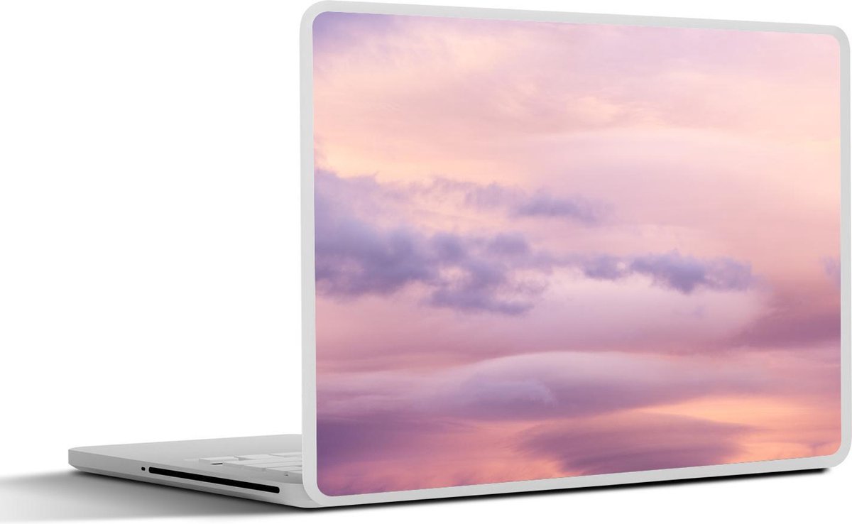 Afbeelding van product SleevesAndCases  Laptop sticker - 14 inch - Roze bewolking bij een natuurpark in het Spaanse Valencia