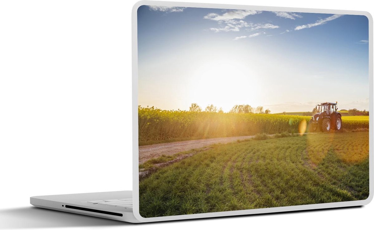 Afbeelding van product SleevesAndCases  Laptop sticker - 11.6 inch - Trekker - Gras - Zonsondergang