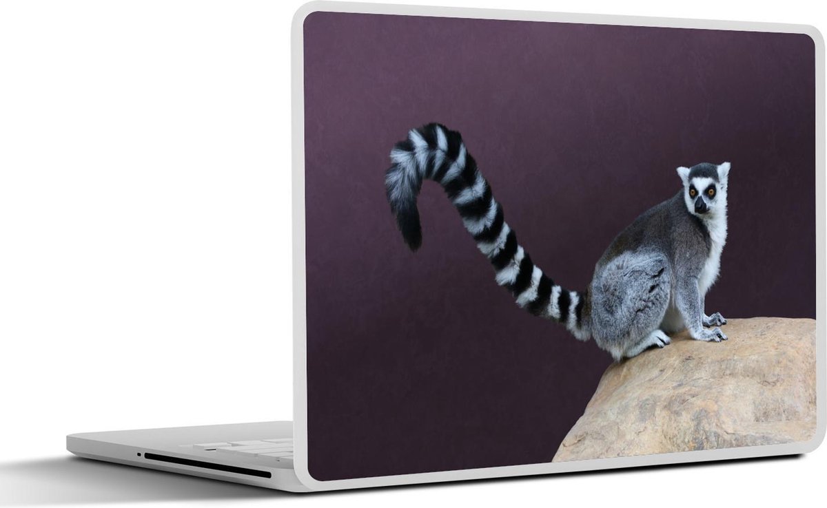 Afbeelding van product SleevesAndCases  Laptop sticker - 11.6 inch - Aap - Ringstaartmaki - Steen