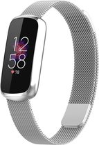 Strap-it Fitbit Luxe Milanese band - zilver