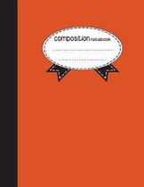 Composition Notebook, 8.5 x 11, 110 pages: Orange Boho Style
