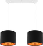 Moderne hanglamp met gouden kap