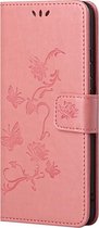 Bloemen Book Case - OnePlus Nord 2 Hoesje - Pink