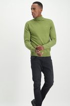 Haze & Finn Trui Knit Rollneck Melange Mc16 0221 Capulet Olive Mannen Maat - L