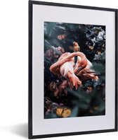 Cadre photo avec affiche - Flamingo - Papillon - Vogel - Jungle - 30x40 cm - Cadre pour affiche